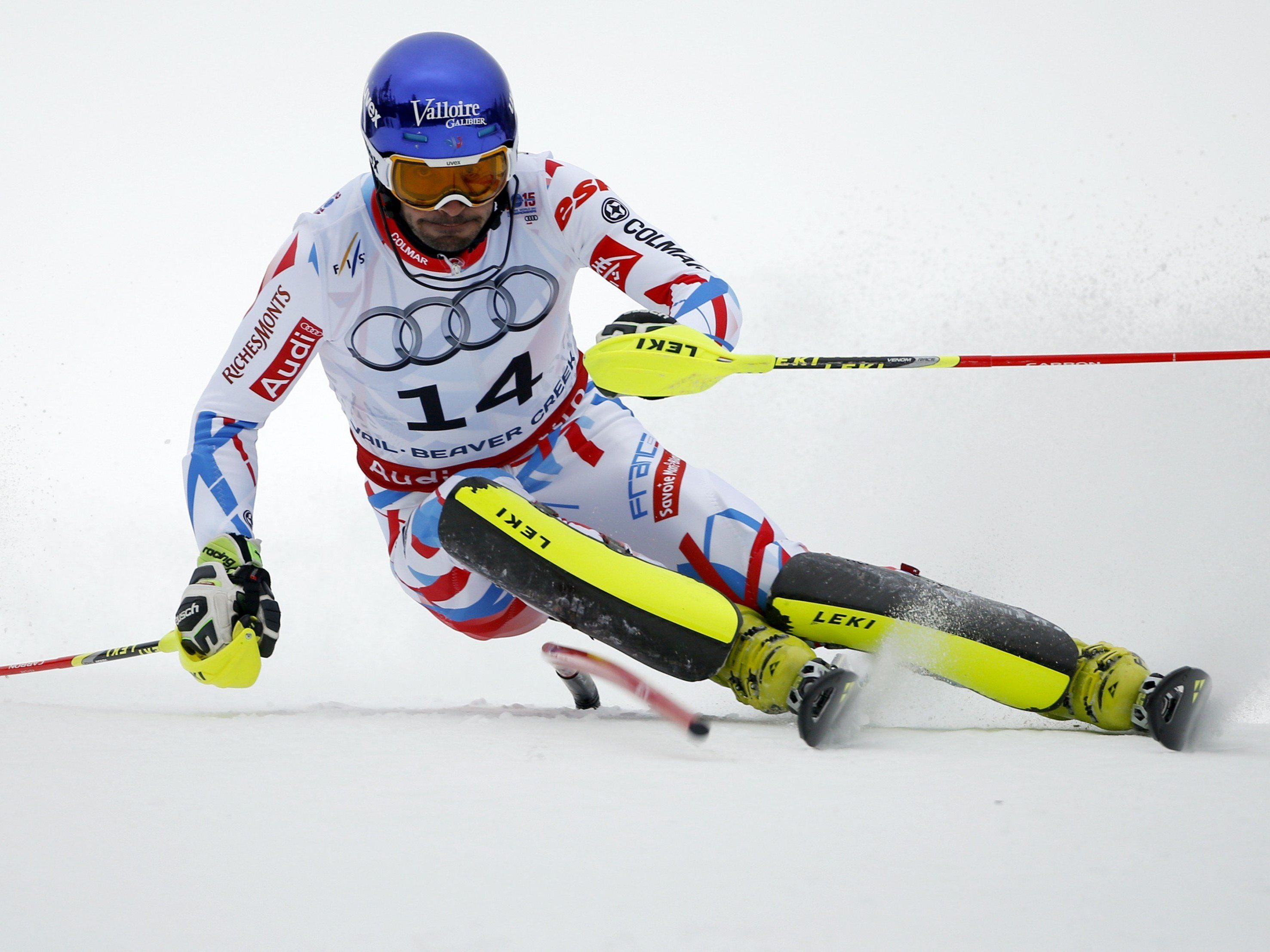 Der Franzose Grange holte sich den Titel im WM-Slalom. Der Franzose Grange holte sich den Titel im WM-Slalom.