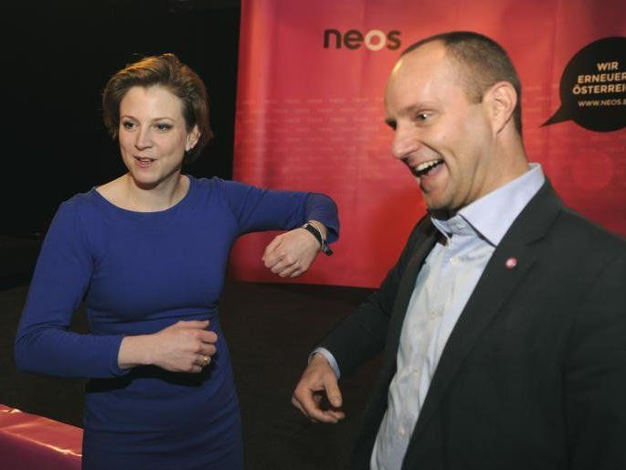 Neos Bundesparteichef Matthias Strolz und Wien-Landessprecherin Beate Meinl-Reisinger.