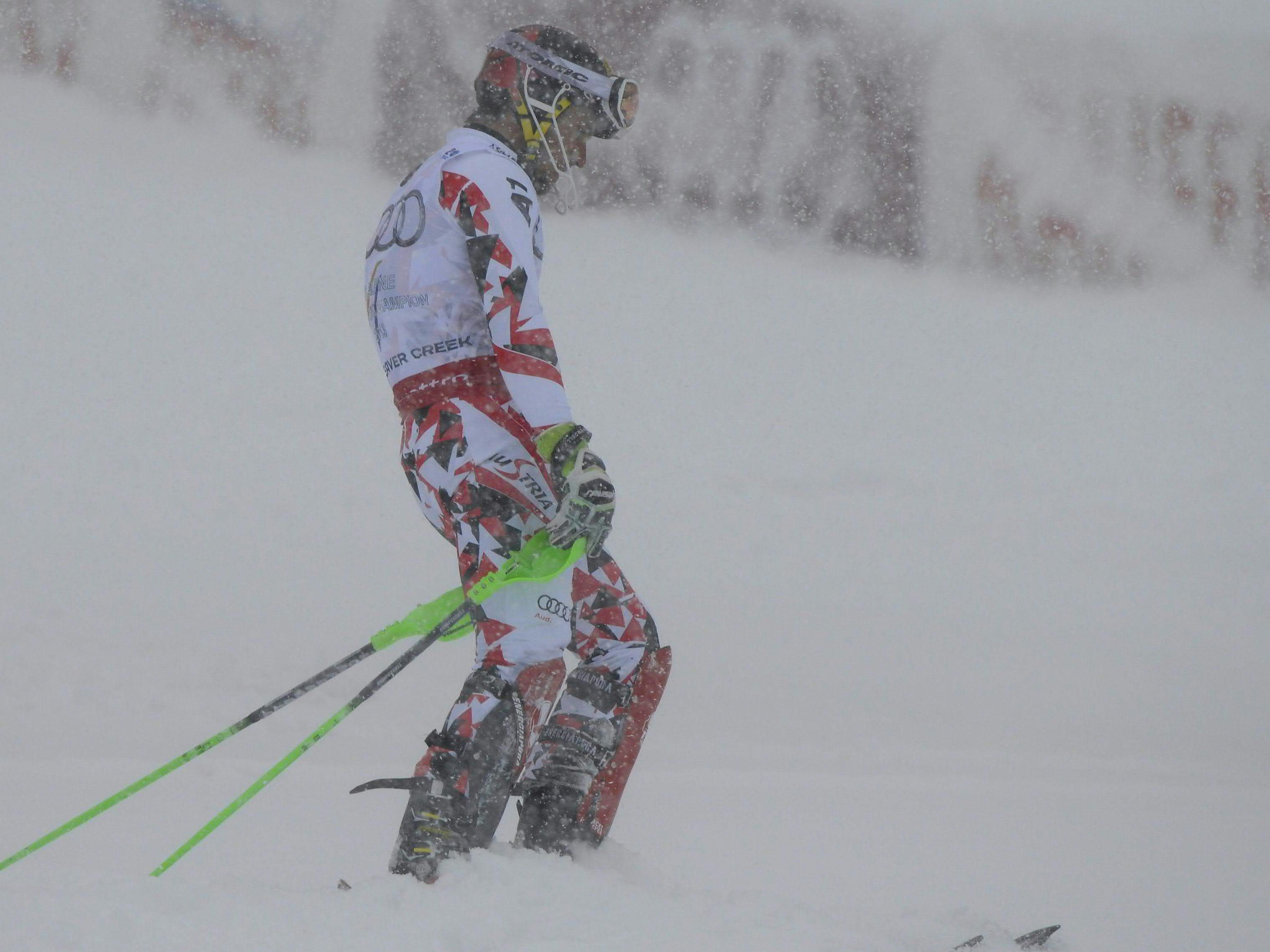 Traum von Slalom-Gold platzte für ÖSV-Superstar Hirscher im grenzwertigen Schneetreiben Traum von Slalom-Gold platzte für ÖSV-Superstar Hirscher im grenzwertigen Schneetreiben