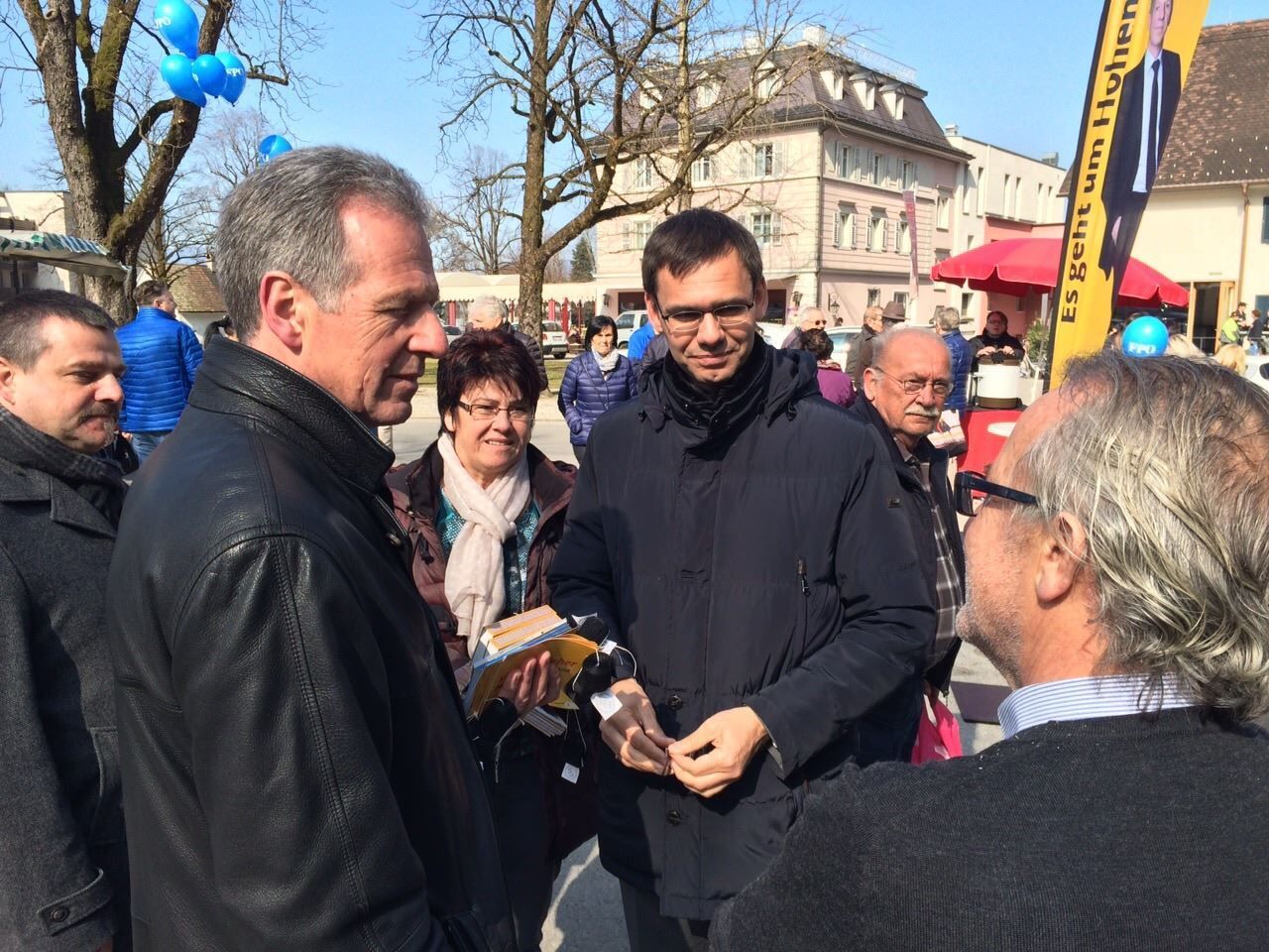 Landeshauptmann Markus Wallner mit Bürgermeister Richard Amann in Hohenems. Landeshauptmann Markus Wallner mit Bürgermeister Richard Amann in Hohenems.