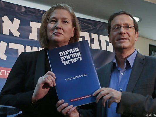 Zipi Livni und Yitzhak Herzog präsentierten gemeinsames Programm