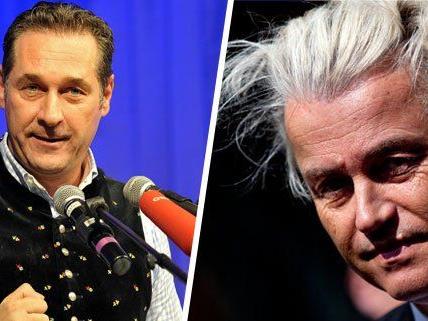 FPÖ-Chef Heinz-Christian Strache lud Geert Wilders nach Wien ein