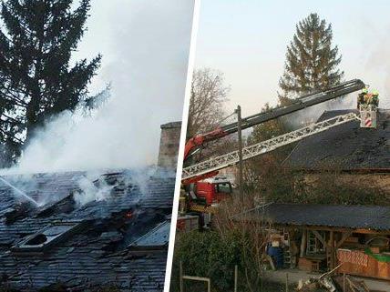 In der Nacht auf Montag stand ein Wohnhaus in Korneuburg in Brand.