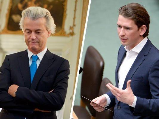 Kritik am geplanten Wilders-Auftritt mit Strache in Wien übte Sebastian Kurz