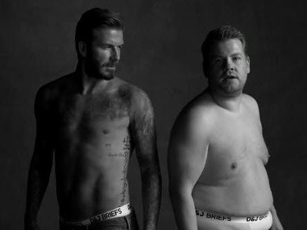 David Beckham und James Corden sorgen mit einer Unterwäsche-Parodie für Begeisterung.