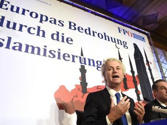 Der niederländische Rechtspopulist Geert Wilders in Wien.