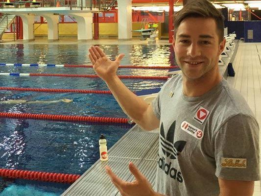 Constantin Blaha ist professioneller Wasserspringer.