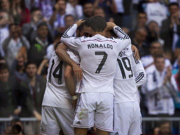 Real Madrid jubelte über den entscheidenden Treffer kurz vor Spielende.