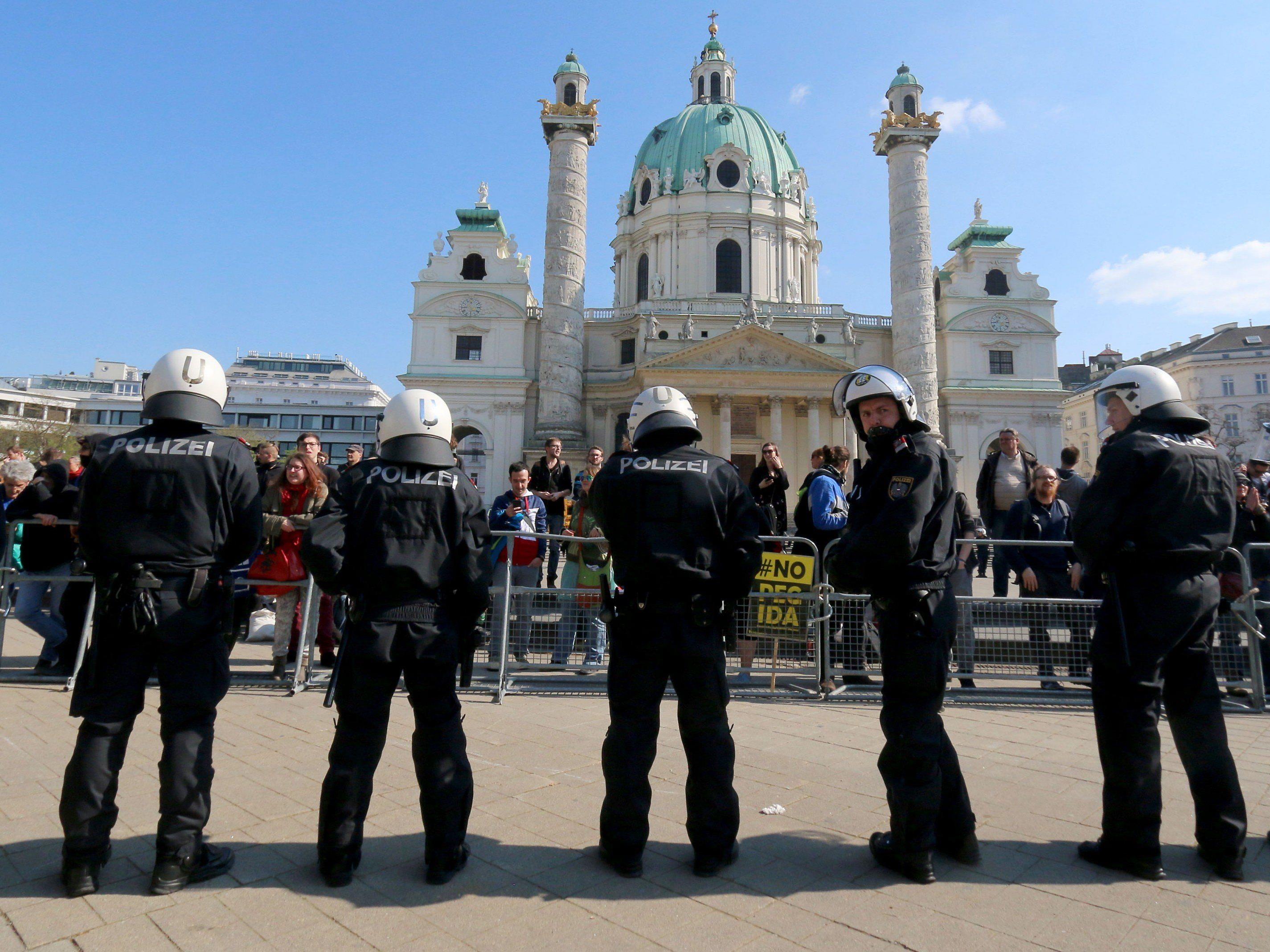 Zweite Pegida-Kundgebung in Wien verlief ohne Zwischenfälle