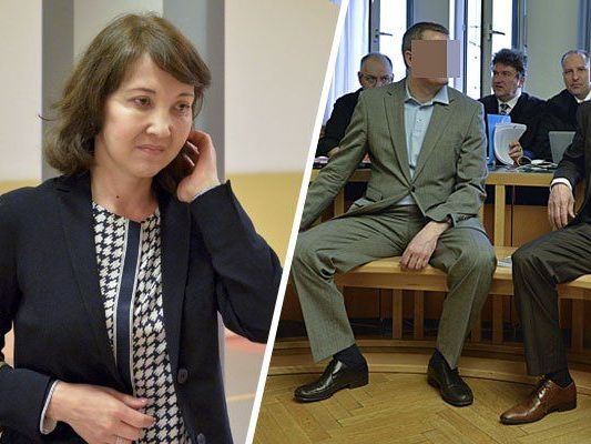 Sjholpan Khasenova (l.), die Witwe eines der getöteten Nurbank-Manager Sjholpan Khasenova (l.), die Witwe eines der getöteten Nurbank-Manager