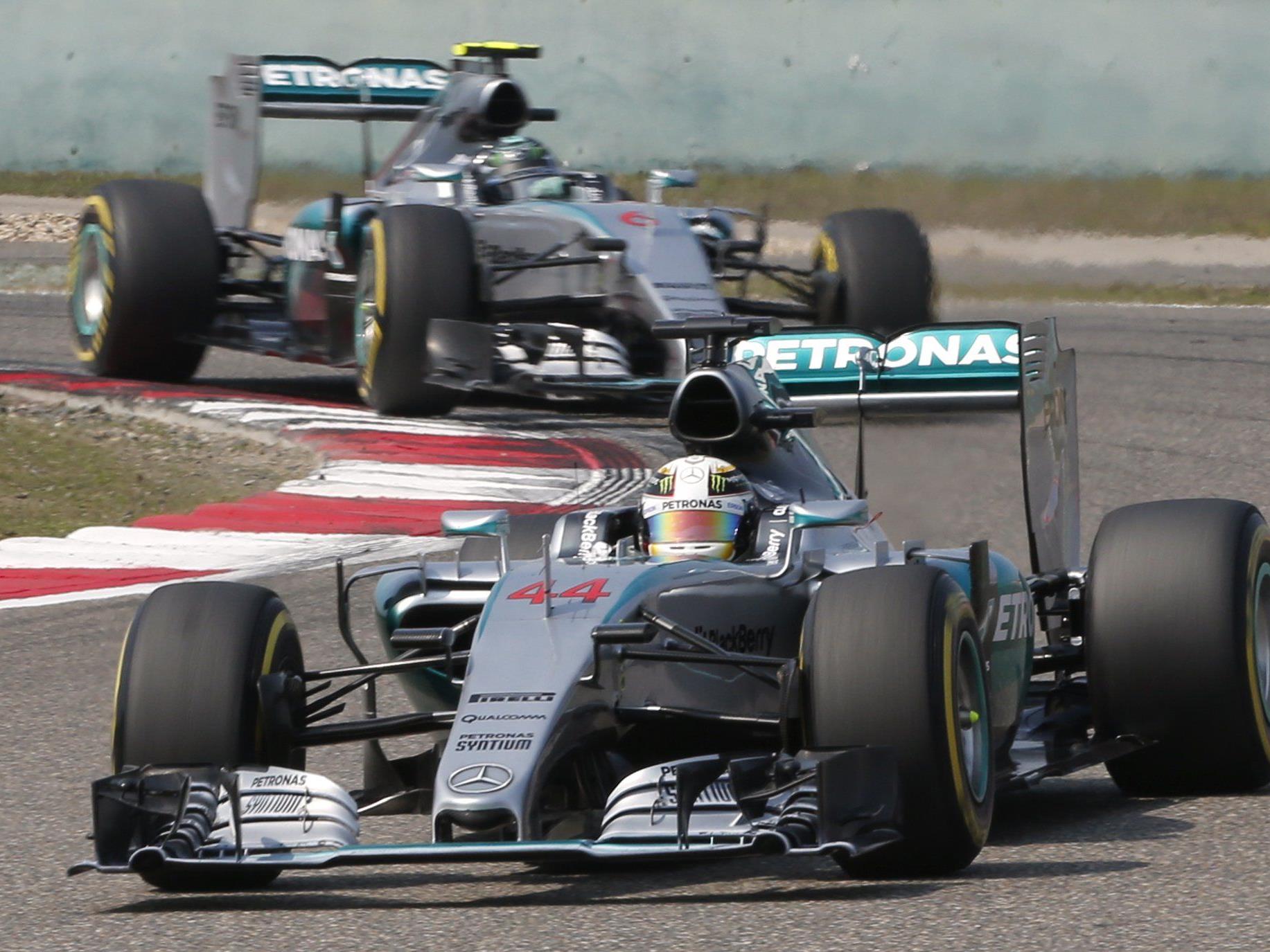 Hamilton triumphierte in China vor Rosberg und Vettel.
