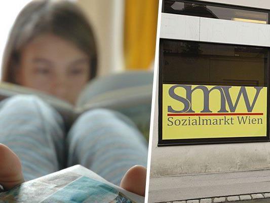Bücher für Kinder werden in den drei Sozialmarkt Wien-Filialen gratis verteilt