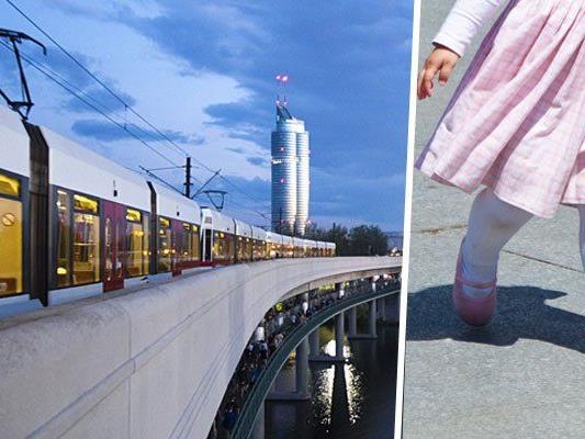 In der U6-Station Neue Donau blieb das kleine Mädchen allein zurück