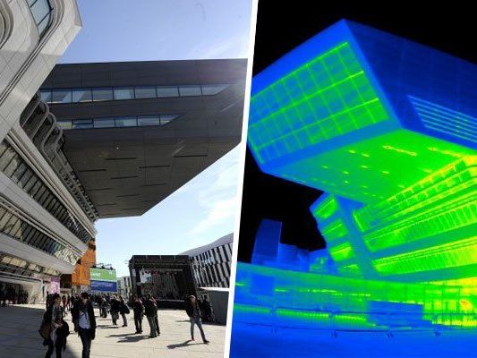 Die Wärmebilder der WU Wien zeigen die Grenzen der Außenthermografie. Die Wärmebilder der WU Wien zeigen die Grenzen der Außenthermografie.