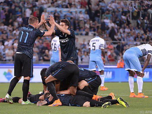 Inter jubelt über den Sieg in Rom