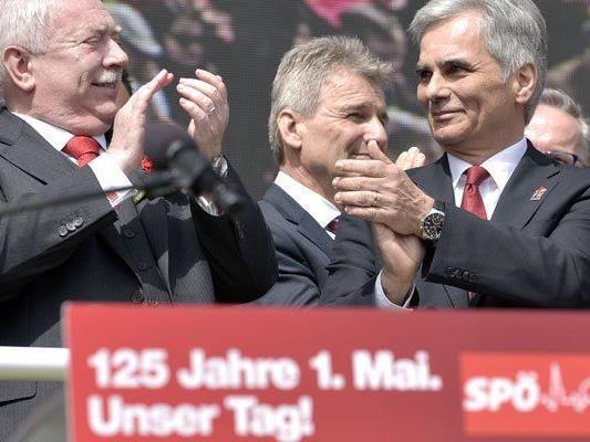 1. Mai - SPÖ stimmte sich in Wien auf den Wahlkampf ein