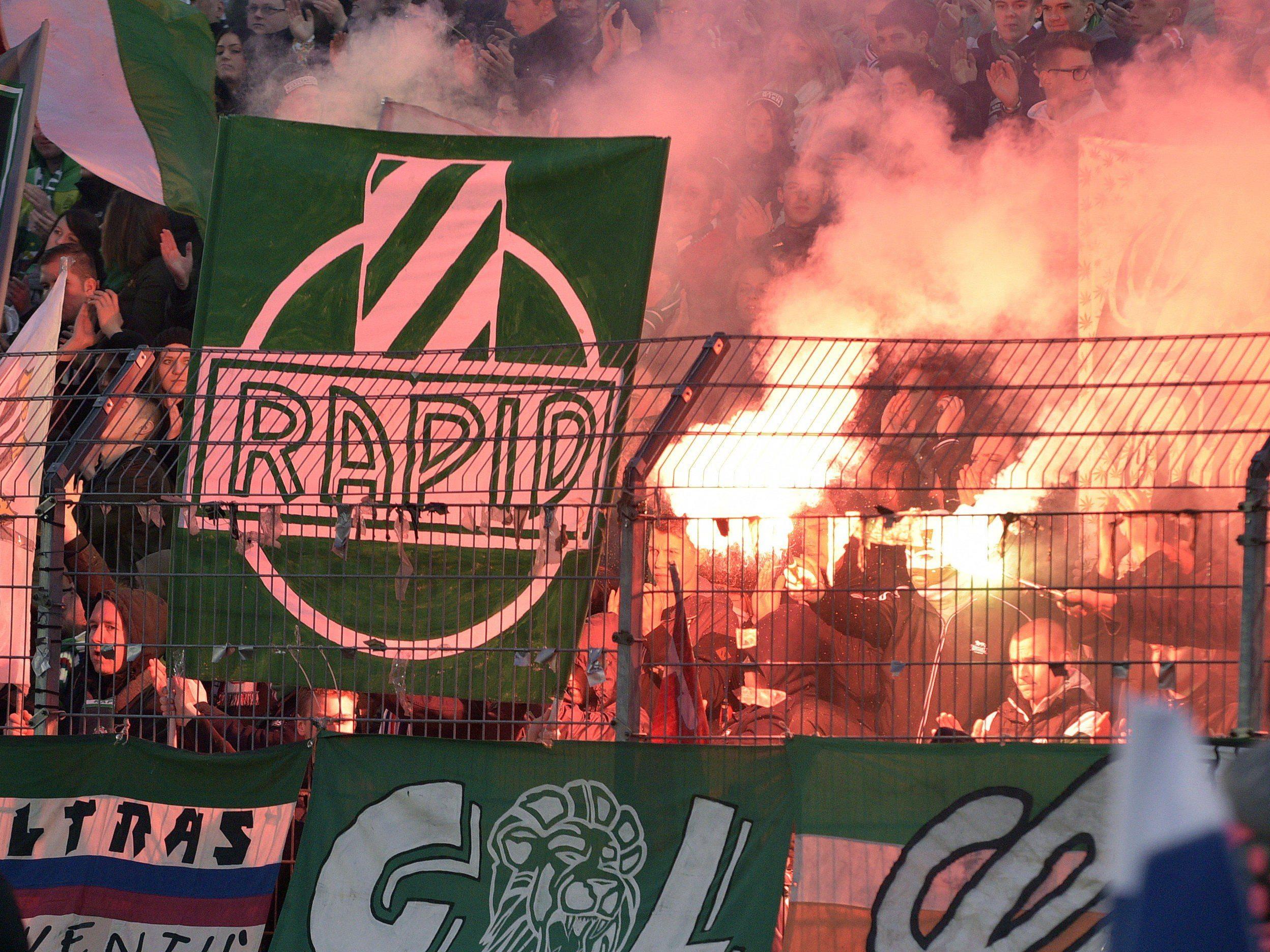Rapid Wien erhielt Genehmigung für Pyrotechnik beim Wiener Derby.