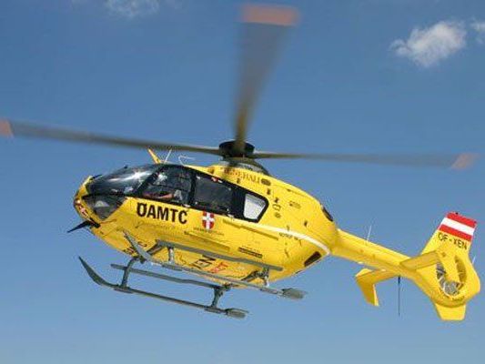 Mit dem Rettungshubschrauber wurde der Verletzte ins Spital gebracht.