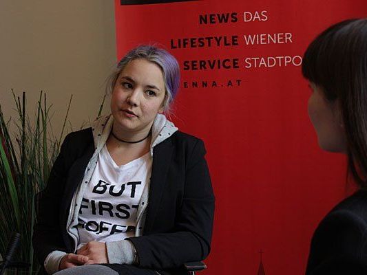 Juliana Okropiridse beim Interview mit VIENNA.at Juliana Okropiridse beim Interview mit VIENNA.at
