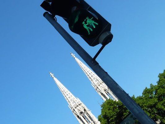 So sehen die neuen Ampelmännchen in Wien aus. So sehen die neuen Ampelmännchen in Wien aus.