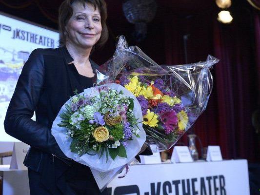 Anna Badora, designierte Intendantin des Volkstheaters im Rahmen einer Pressekonferenz zum Thema "Spielplan 2015/2016"