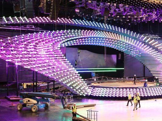 Der Abbau in der Stadthalle hat direkt nach dem Finale begonnen. Der Abbau in der Stadthalle hat direkt nach dem Finale begonnen.