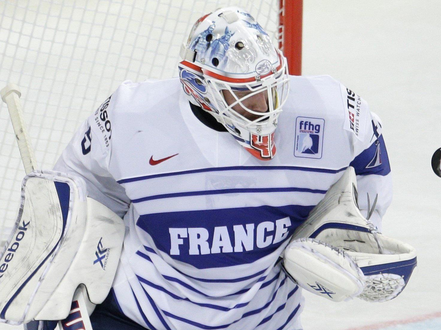 Florian Hardy Anfang Mai bei der Eishockey-WM für Frankreich im Einsatz.