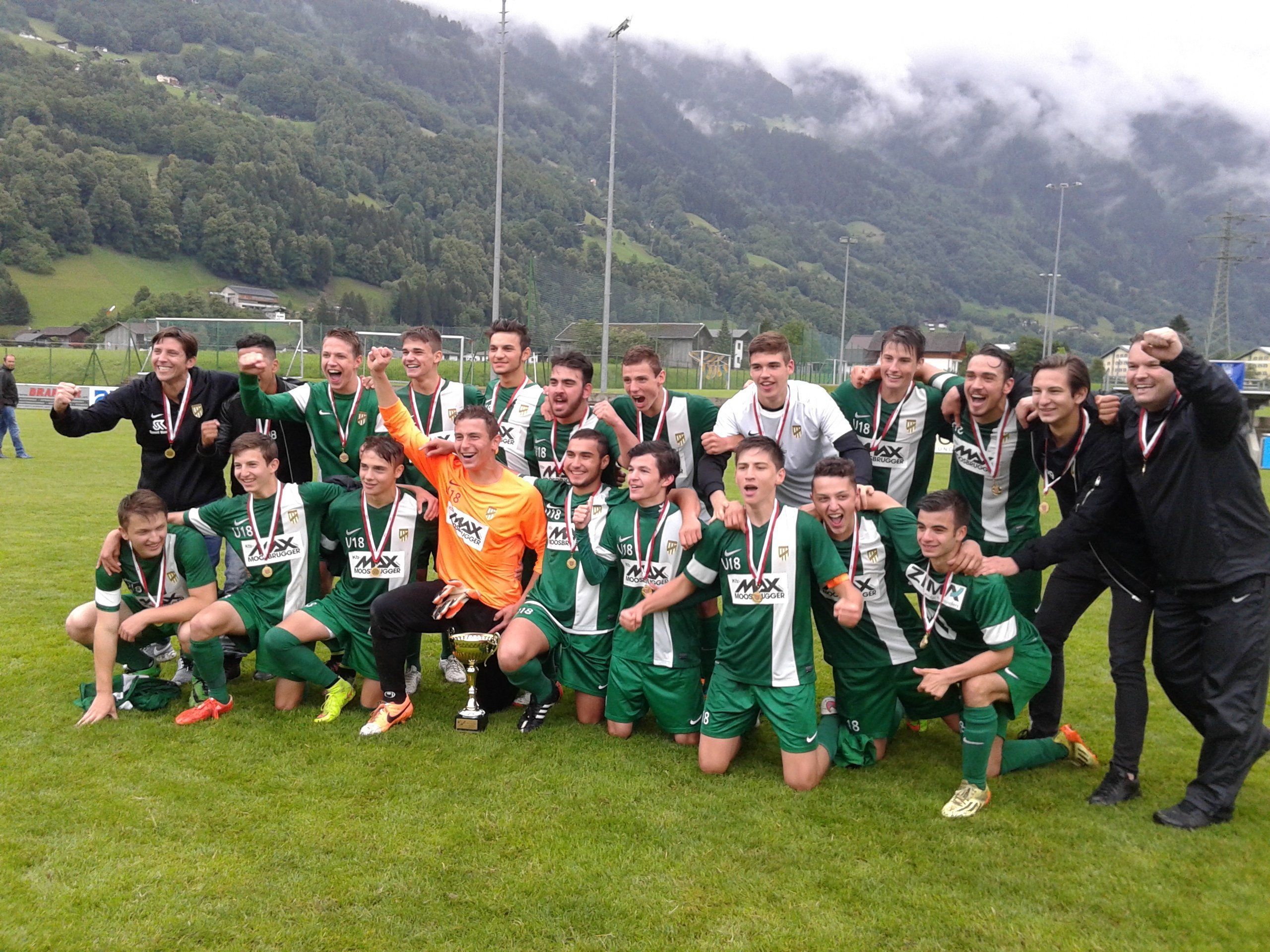 Die jungen Fußballer des SC Austria Lustenau sind neuer Vorarlberger U18 Landesmeister Die jungen Fußballer des SC Austria Lustenau sind neuer Vorarlberger U18 Landesmeister