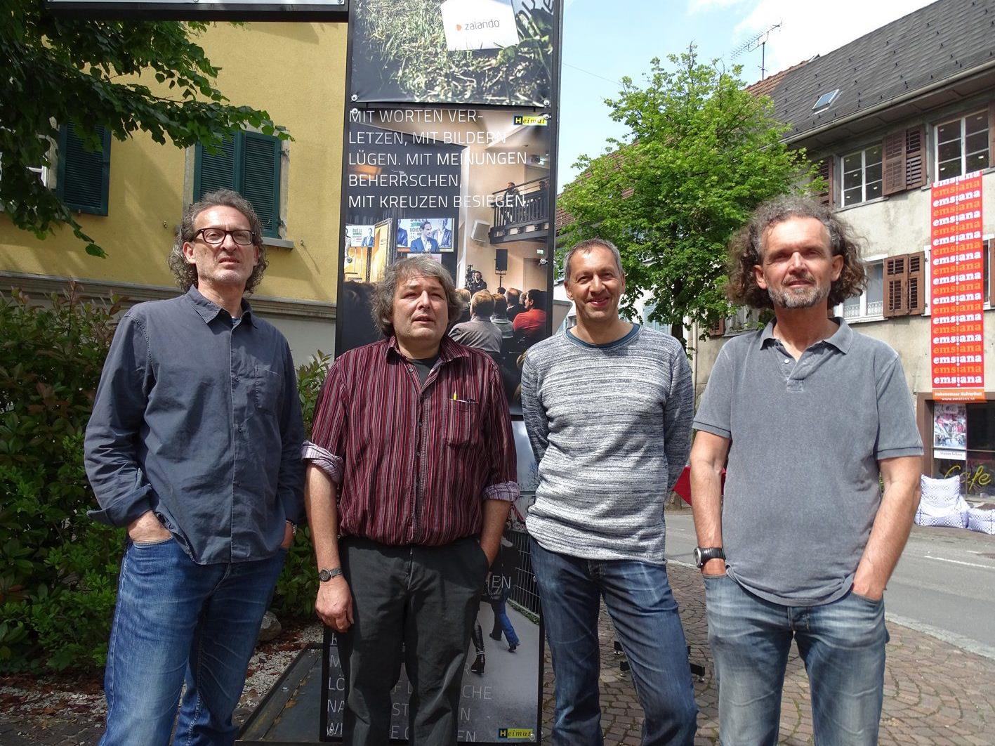 Projekt „Heimat“ von Sandro Scherling, Günther Blenke, Johannes Inama und Dietmar Walser (v.l.)