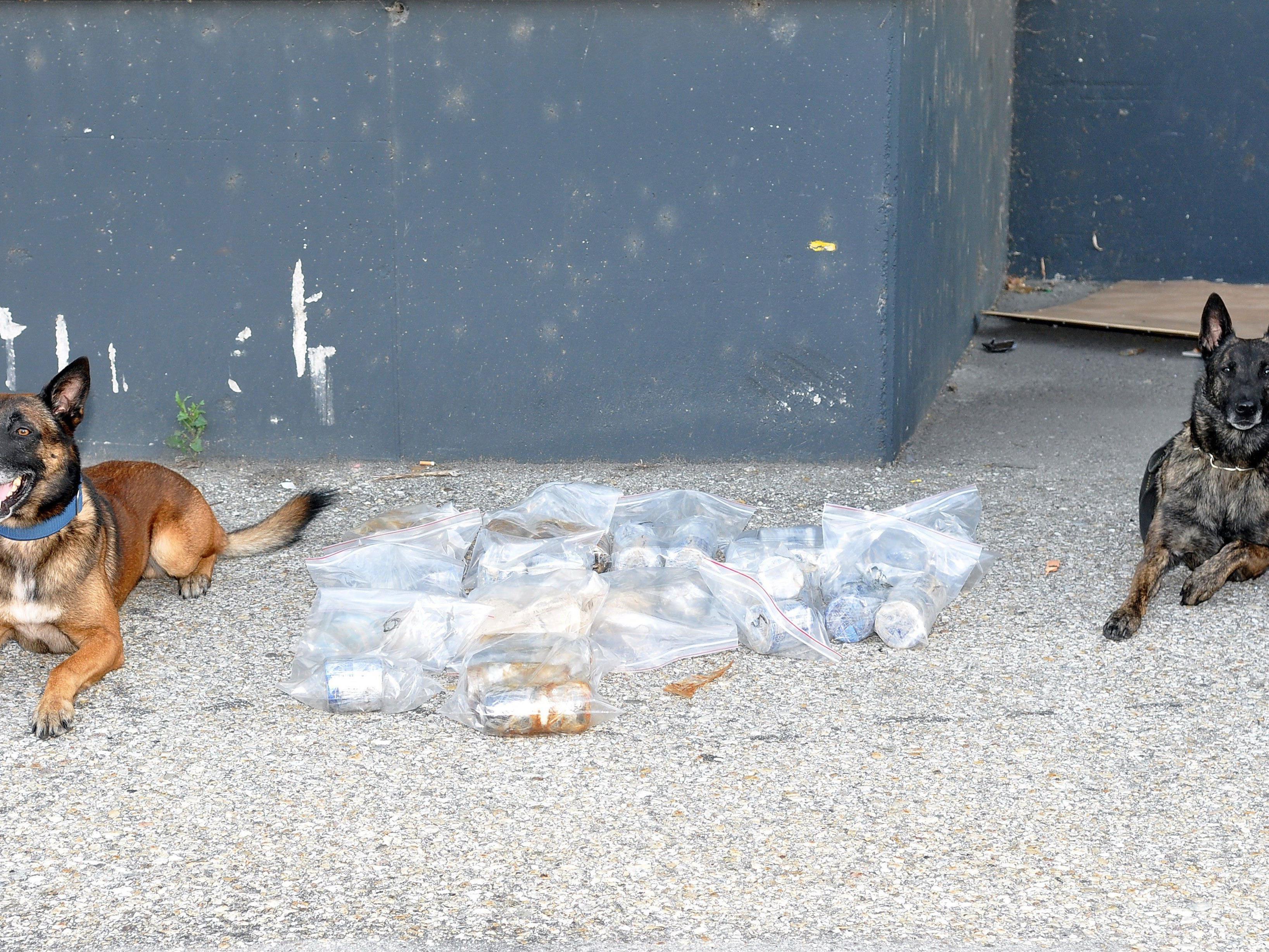 34 Kilo Heroin wurden durch die Spürhunde gefunden.