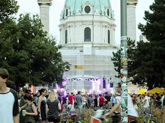 Beim Popfest 2015 am Karlsplatz