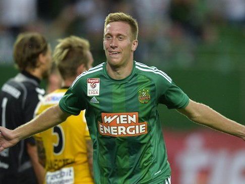 Robert Beric (Rapid) jubelt über das Tor zum 2:0 Robert Beric (Rapid) jubelt über das Tor zum 2:0
