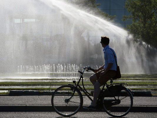 Fahrradfahrer sollten die Gefährlichkeit hoher Temperaturen nicht unterschätzen. Fahrradfahrer sollten die Gefährlichkeit hoher Temperaturen nicht unterschätzen.