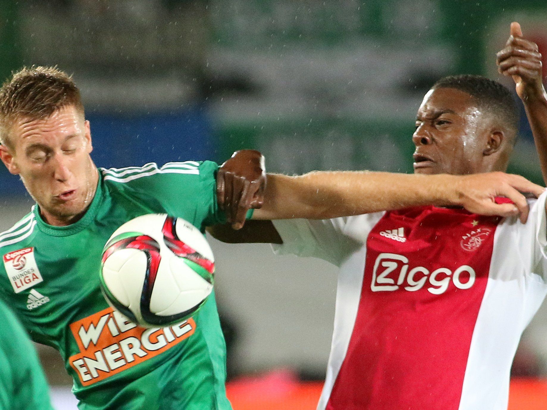 Bild des Hinspiels Rapid Wien gegen Ajax Amsterdam. Bild des Hinspiels Rapid Wien gegen Ajax Amsterdam.
