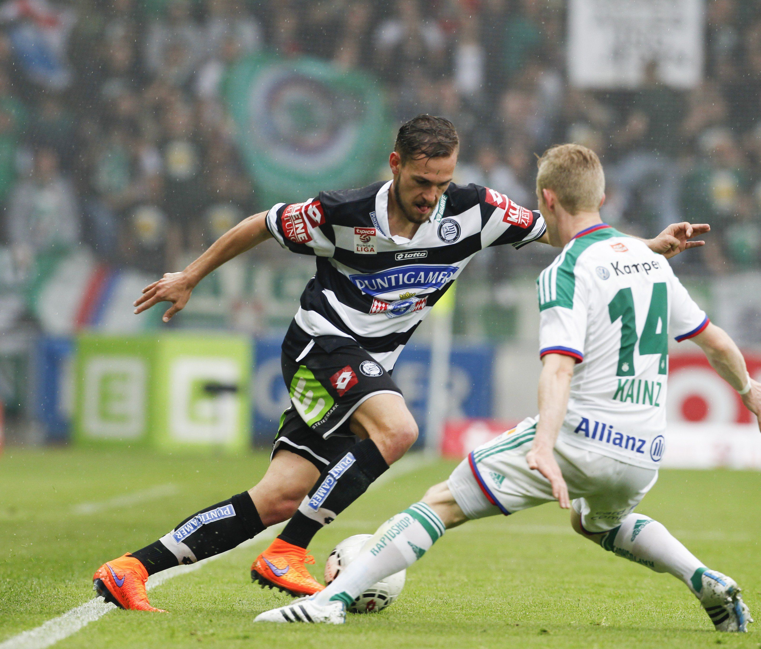 Sturm Graz und Rapid Wien treffen im Schlager der fünften Runde aufeinander.