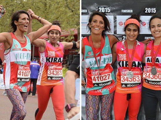 Kiran Gandhi: "Schwestern, Blut und Brüste beim London-Marathon 2015."