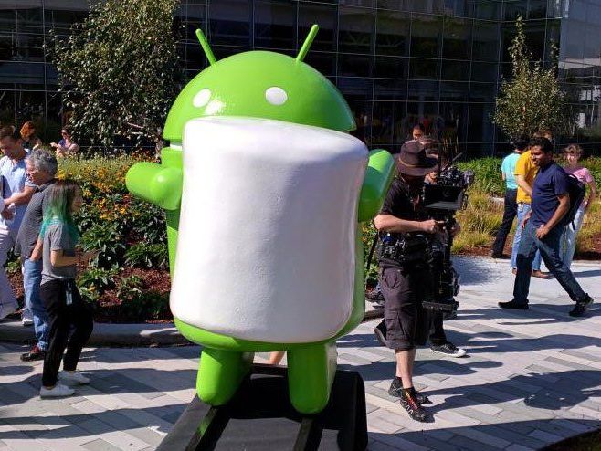 Passt zur Figur von Maskottchen Andy: Die nächste Android-Version heißt "Marshmallow". Passt zur Figur von Maskottchen Andy: Die nächste Android-Version heißt "Marshmallow".