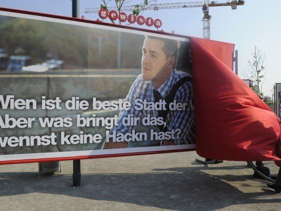 Eines der SPÖ-Wahlkampf-Plakate.