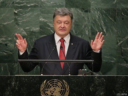 Der ukrainische Präsident Petro Poroschenko Der ukrainische Präsident Petro Poroschenko