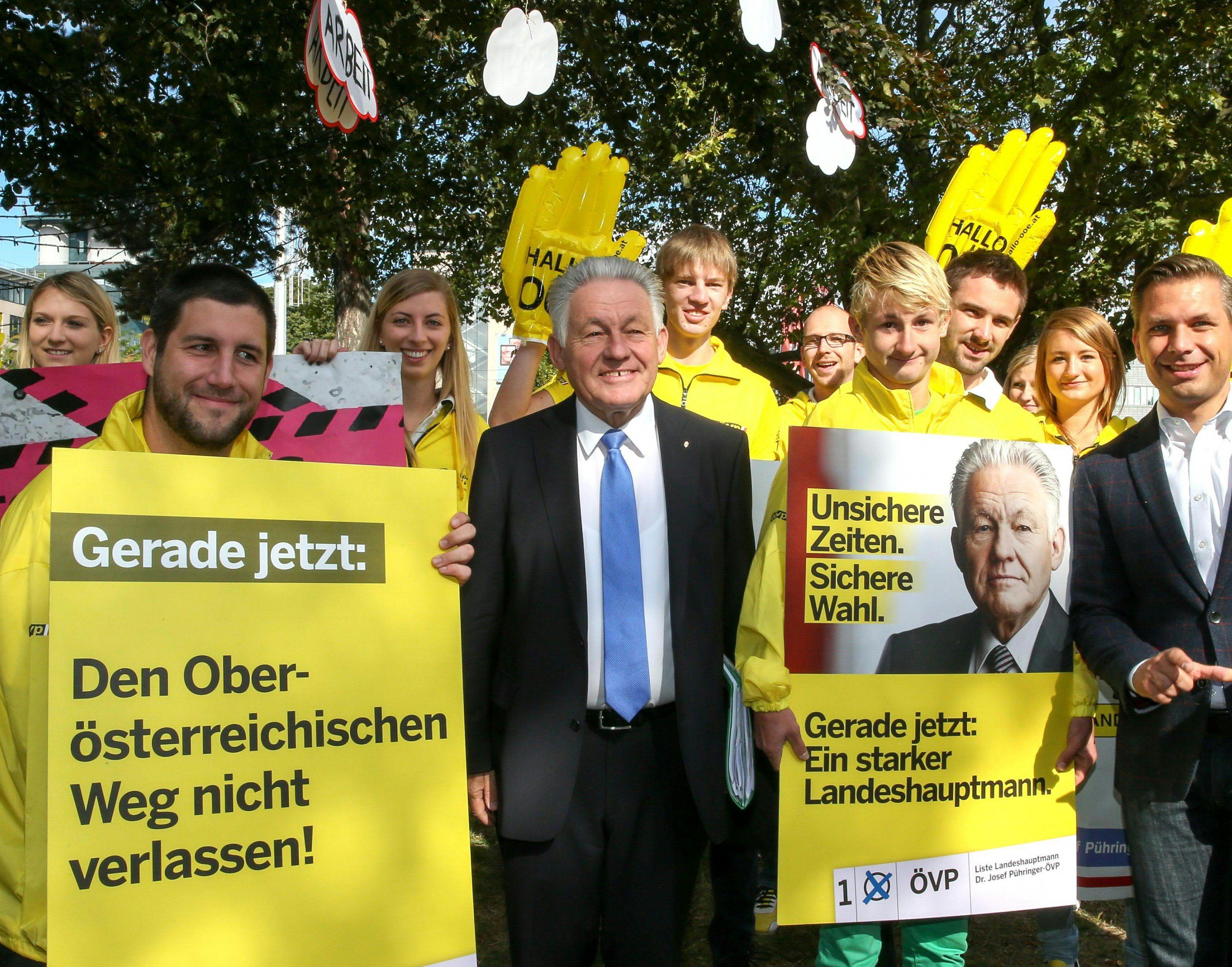 Das Wahlkampffinale der ÖVP vor dem Urnengang am Sonntag. Das Wahlkampffinale der ÖVP vor dem Urnengang am Sonntag.