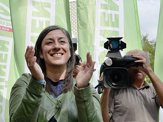 Erneut im Zentrum der Grünen-Sujets: Spitzenkandidatin Maria Vassilakou