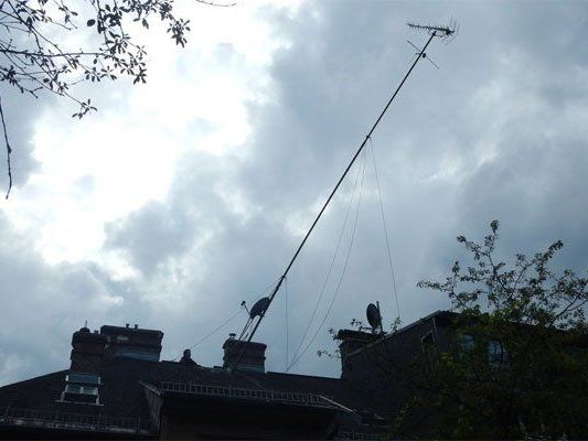 Der Mast wog 500 Kilo - und neigte sich schon alarmierend.