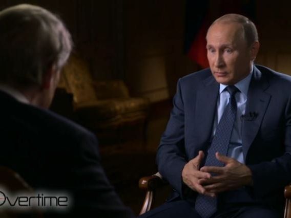 Wladimir Putin im CBS-Interview mit Charlie Rose. Wladimir Putin im CBS-Interview mit Charlie Rose.