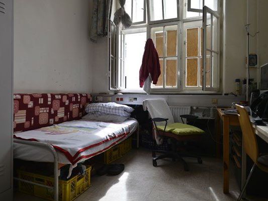 Zimmer in einer Flüchtlingsunterkunft in Wien-Margareten Zimmer in einer Flüchtlingsunterkunft in Wien-Margareten