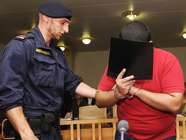 Der Angeklagte vor Prozessbeginn im Wiener Landesgericht