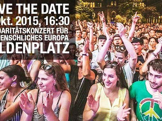 Konzert für die gute Sache am Wiener Heldenplatz. Konzert für die gute Sache am Wiener Heldenplatz.
