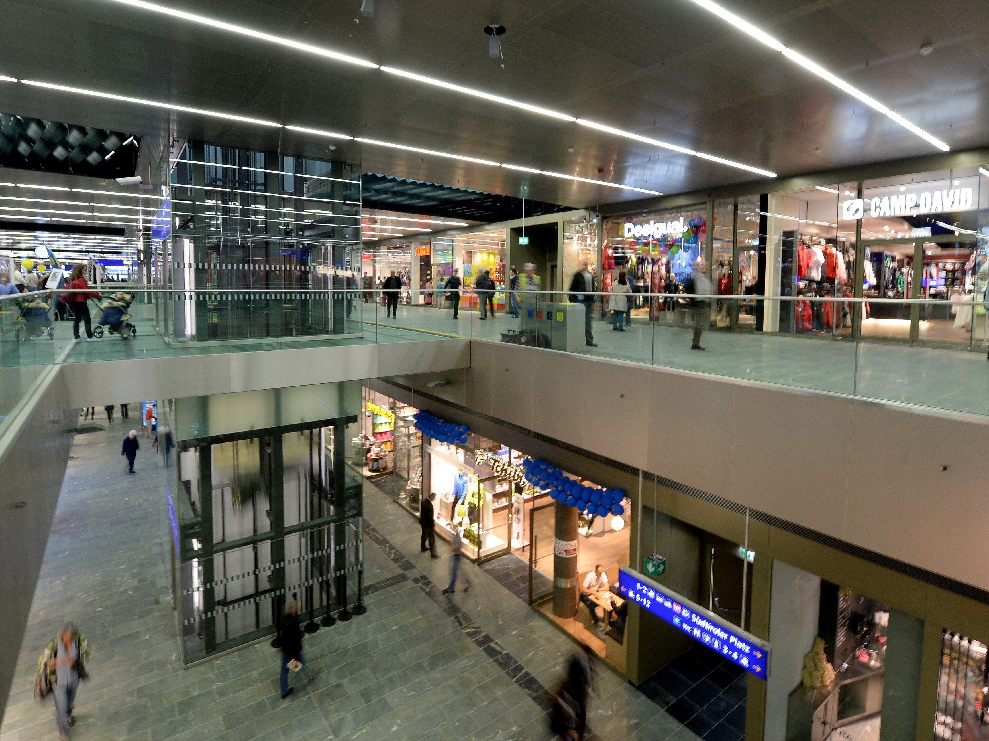 Das Einkaufszentrum am Wiener Hauptbahnhof.