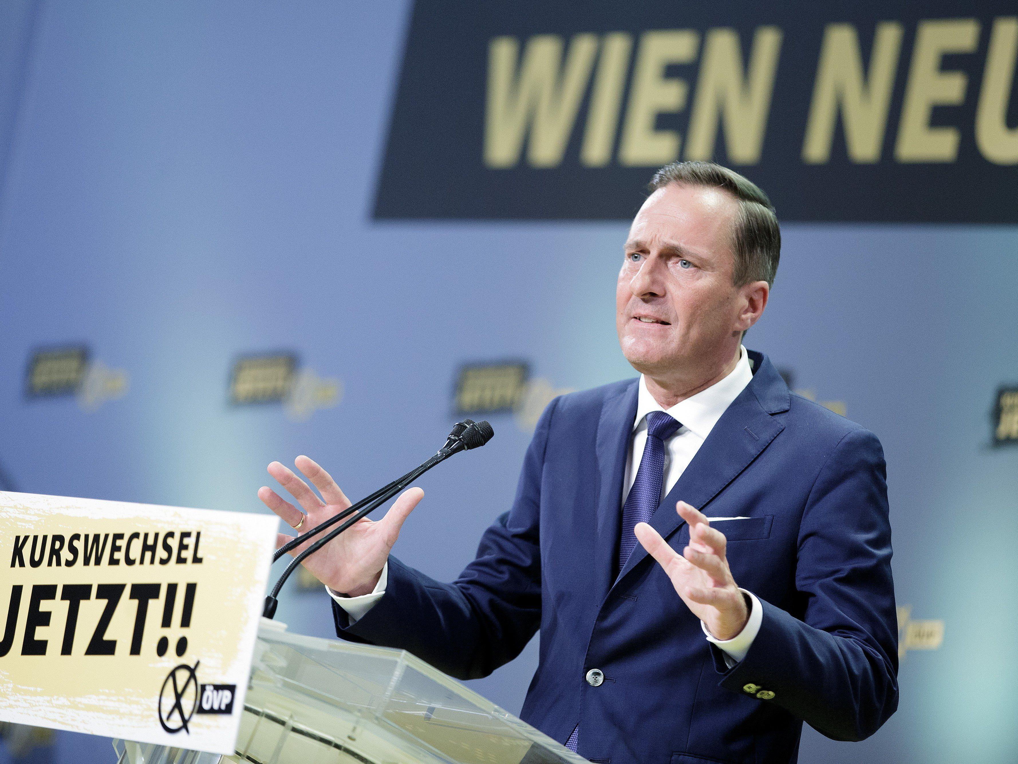 ÖVP-Spitzenkandidat Manfred Juraczka beim Wahlkampfauftakt