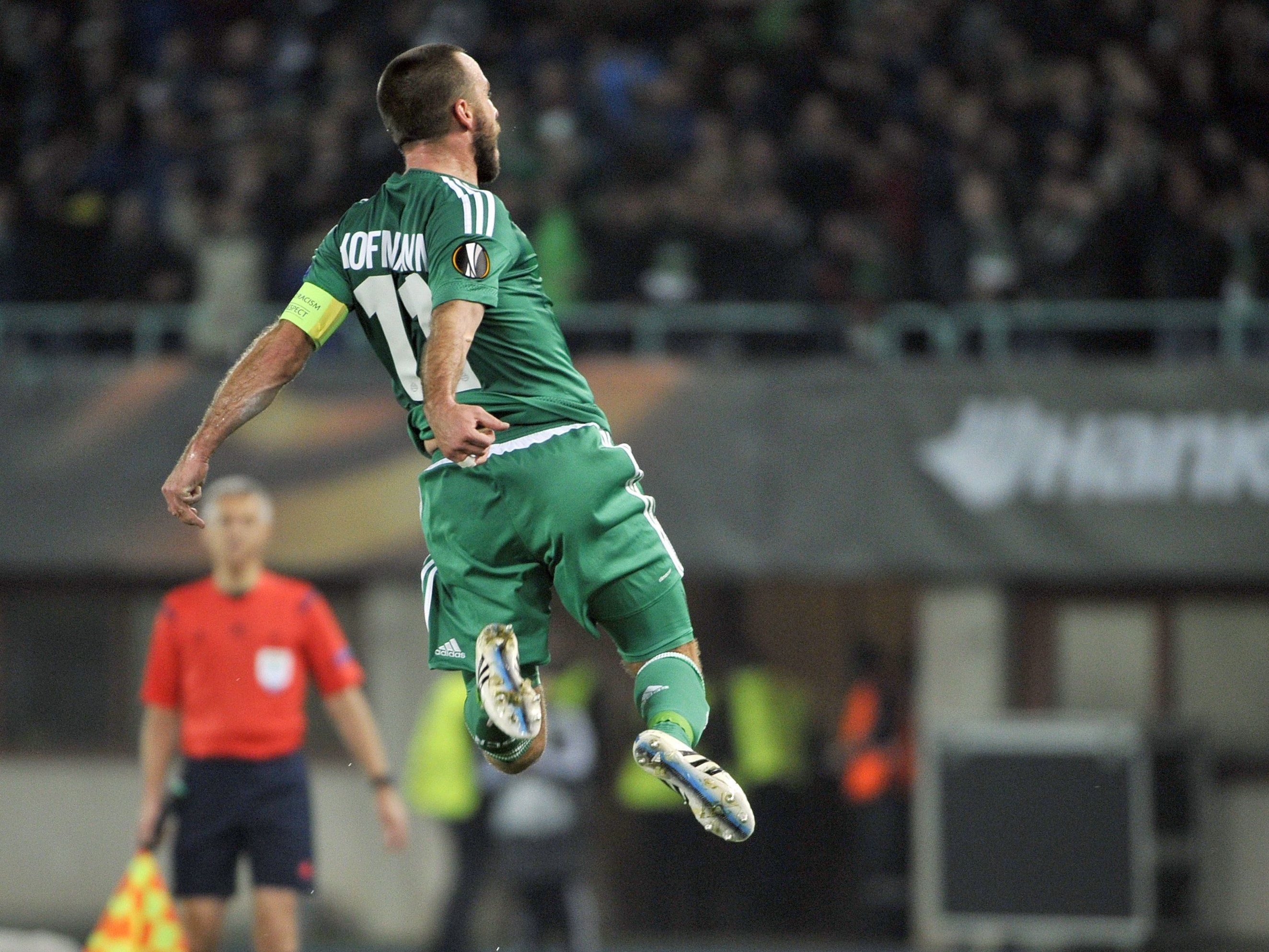 Rapid mit Kapitän Steffen Hofmann ist in der EL obenauf. Rapid mit Kapitän Steffen Hofmann ist in der EL obenauf.