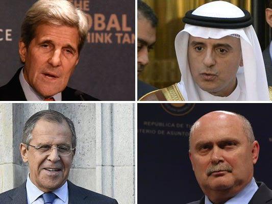 Am Donnerstag beraten sich die Außenminister der USA, Russlands, Saudi-Arabiens und der Türkei erneut in Wien.